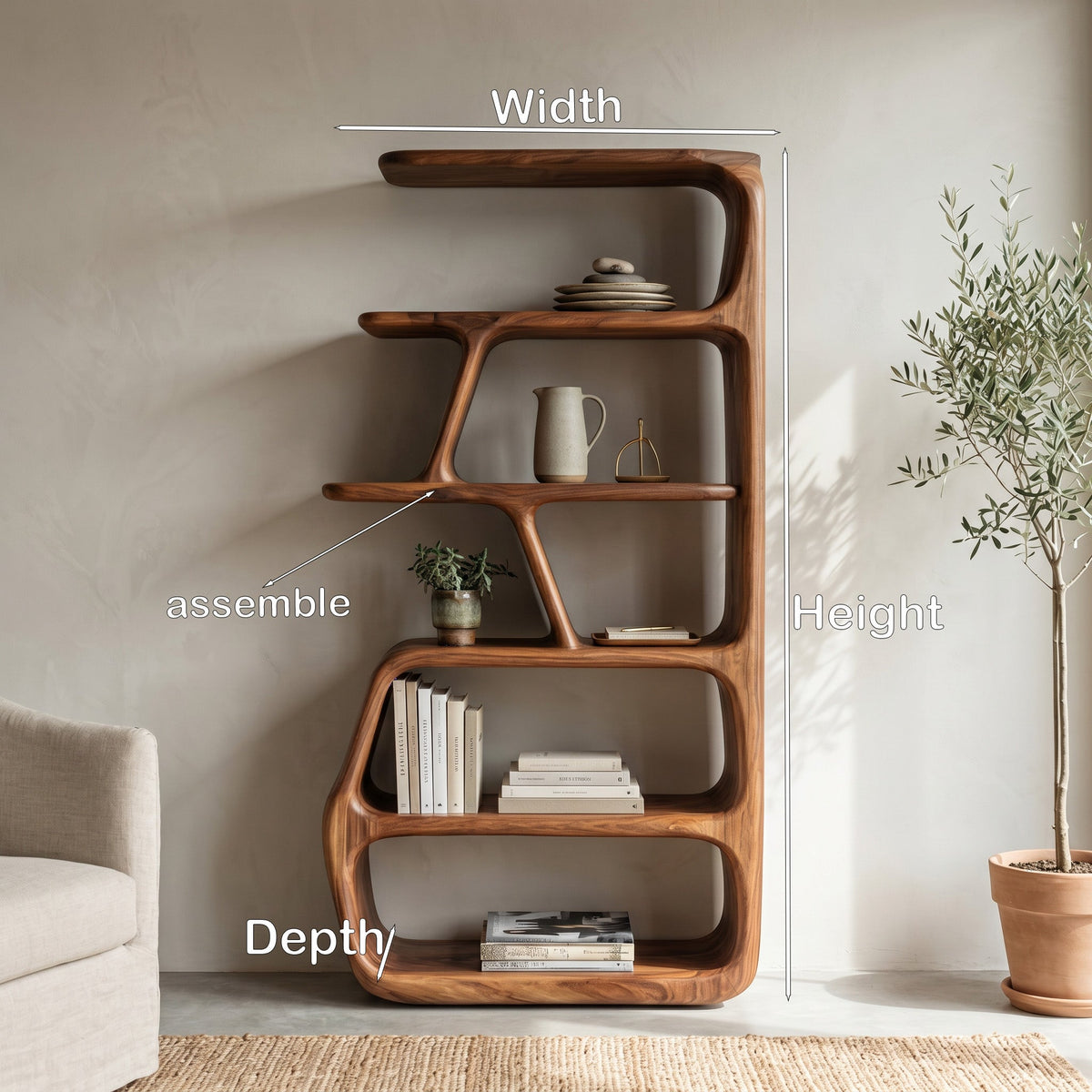 Compact Storage Bookshelf