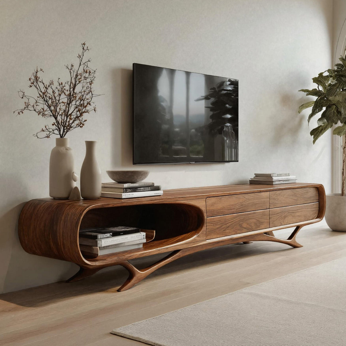 Contemporary Modern Entertainment TV Cabinet