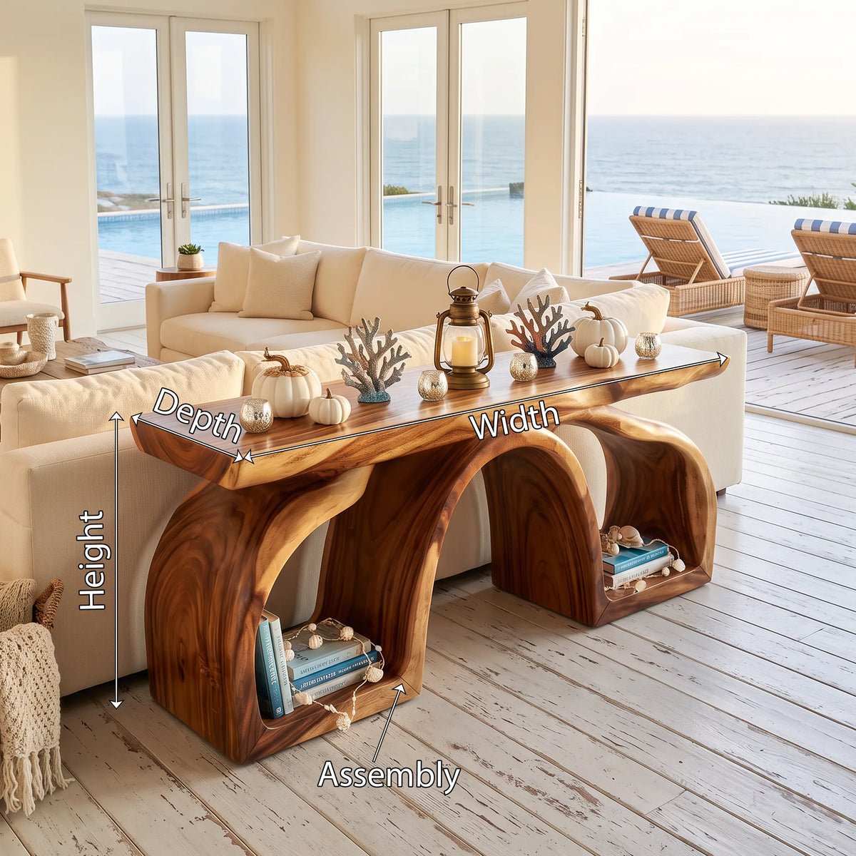 Pumpkin Live Edge Console Table