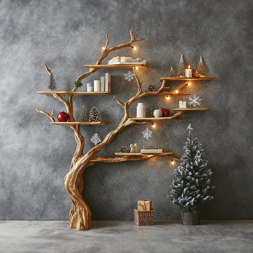 Tree Branch Floating Shelf Solid Live Edge, solid wood, built to order
