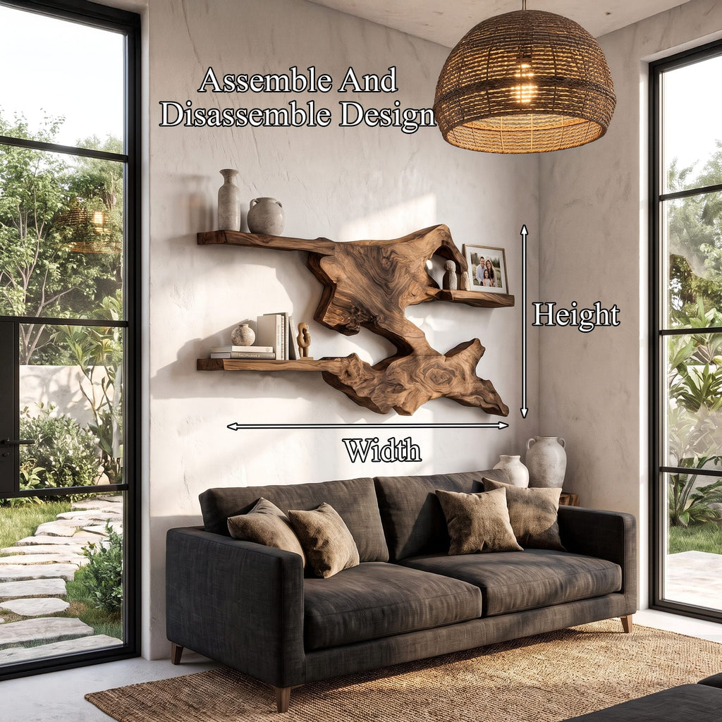 Live Edge Book Floating Shelf