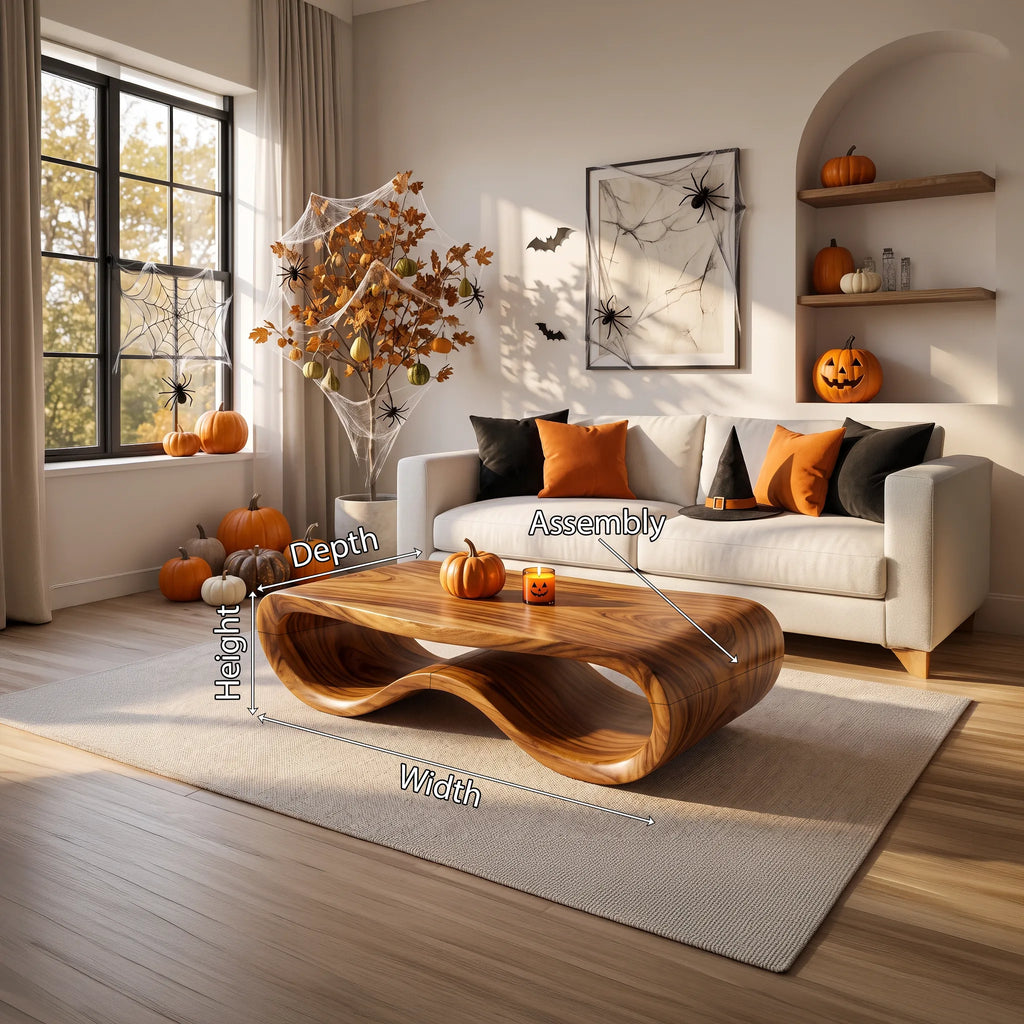 Organic Freeform Table, solid wood, built to order