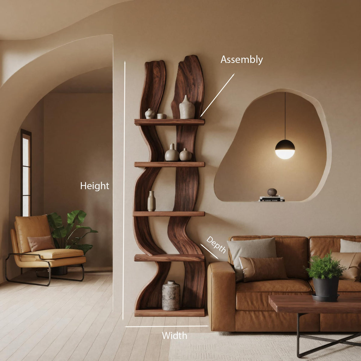 Curved Silhouette Bookshelf