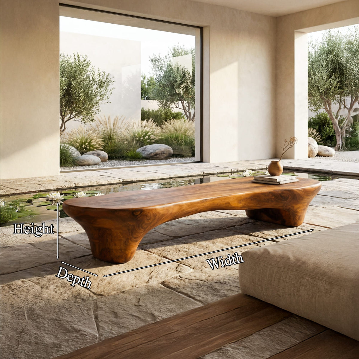 Smooth Curved Bench