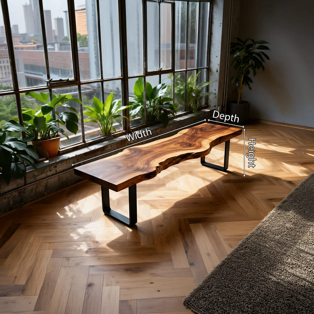 Live Edge Contemporary Bench