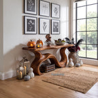 Organic Root Form Display Table, solid wood, built to order