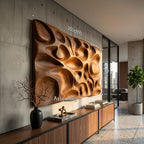 Organic Abstract Hand-carved Wall Art