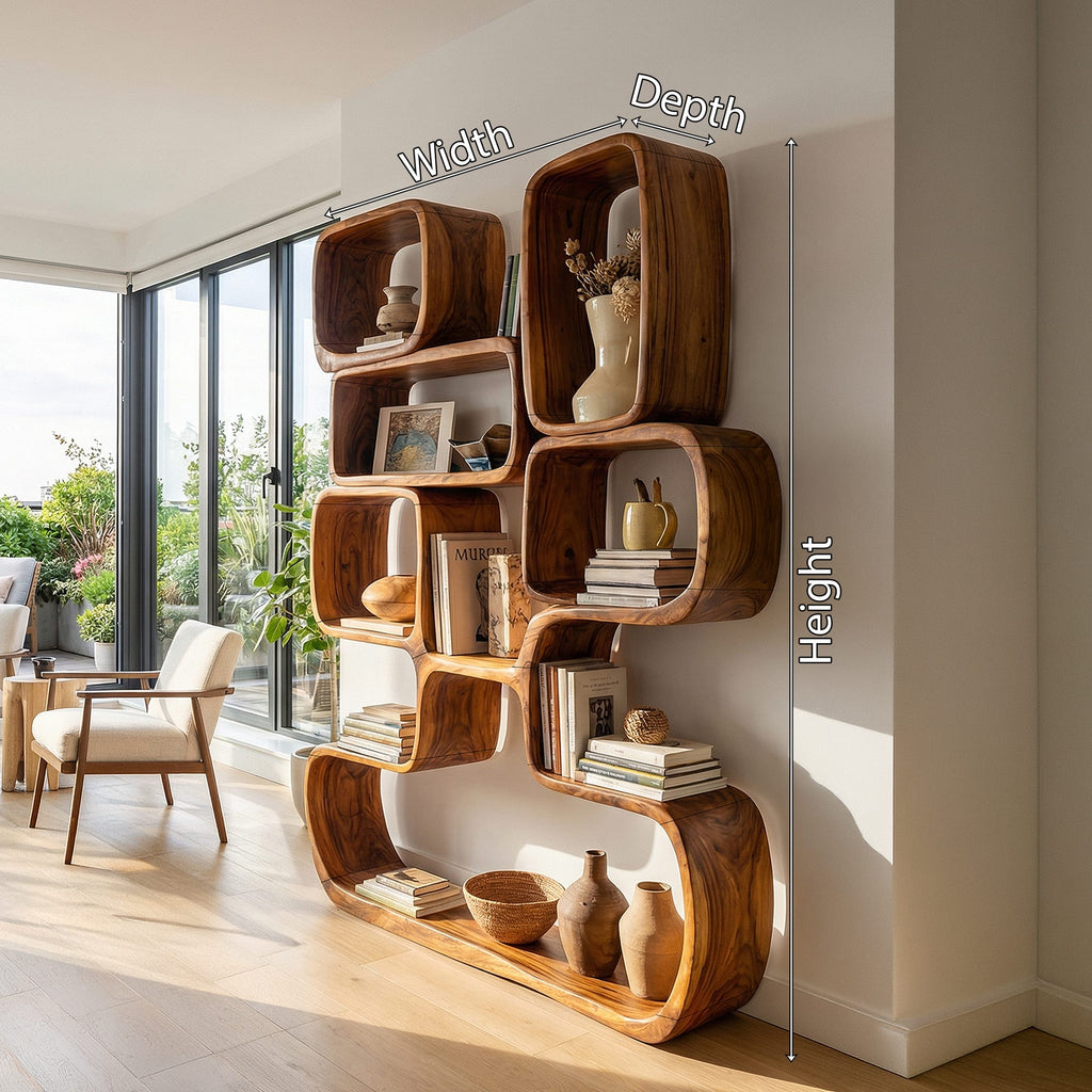 Artistic Geometric Bookshelf