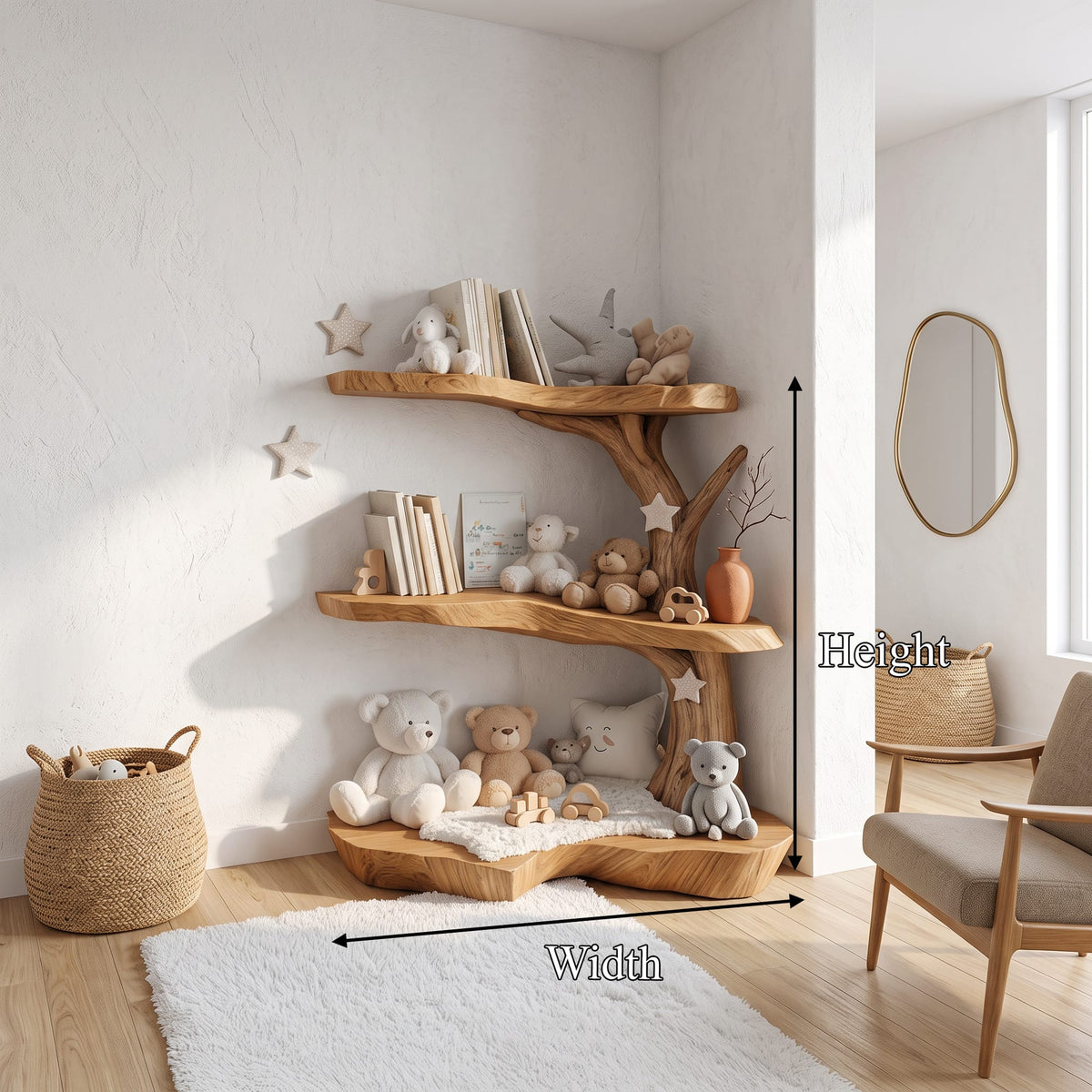Kids Floating Tree Bookshelf