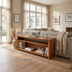 Organic Open Frame Console, solid wood, built to order