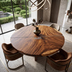 Contemporary Round Dining Table Top Dining Room, solid wood, built to order
