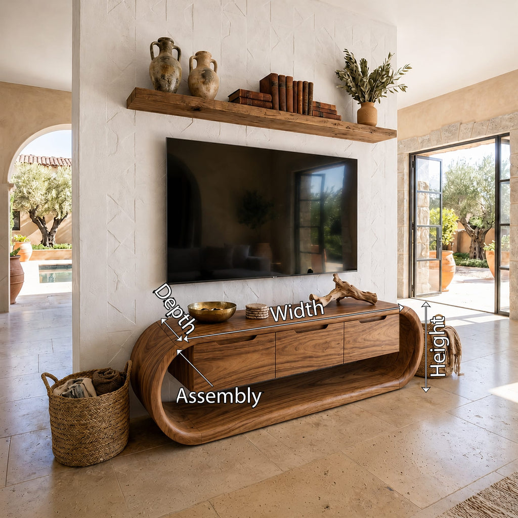 Greek Solid TV Cabinet