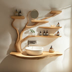 Custom Rustic Bathroom Vanity Sink Shelf Bathroom, solid wood, built to order