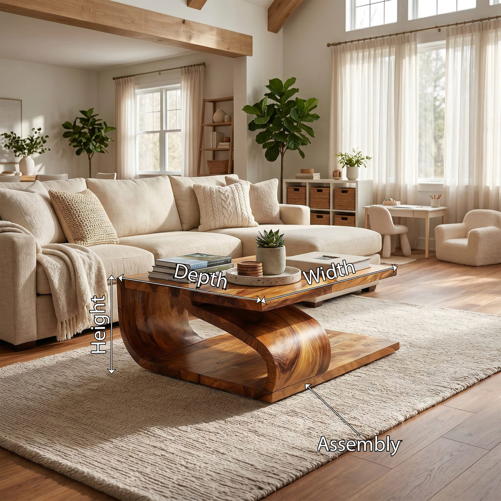 Curved Apartment Coffee Table