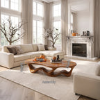 Contemporary Ribbon Table, solid wood, built to order