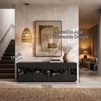 Contemporary Sideboard with Organic Cutout Design, solid wood, built to order, view 8
