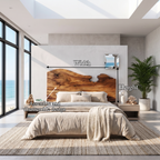 Contemporary Live Edge Headboard Bed Headboard, solid wood, built to order, view 8