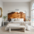 Organic Natural Edge Headboard Bed Headboard, solid wood, built to order, view 8