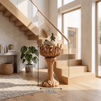 Sculptural Contemporary Plant Stand - solid wood plant stand, view 8