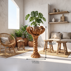 Organic Modern Plant Stand - solid wood plant stand, view 8