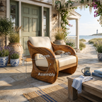 Futuristic Organic Lounge Chair for High-end Urban Residences, solid wood, built to order, view 8