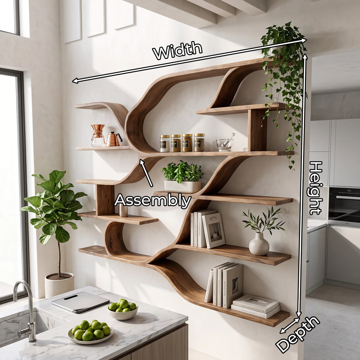 Farmhouse Floating Shelves, solid wood, built to order