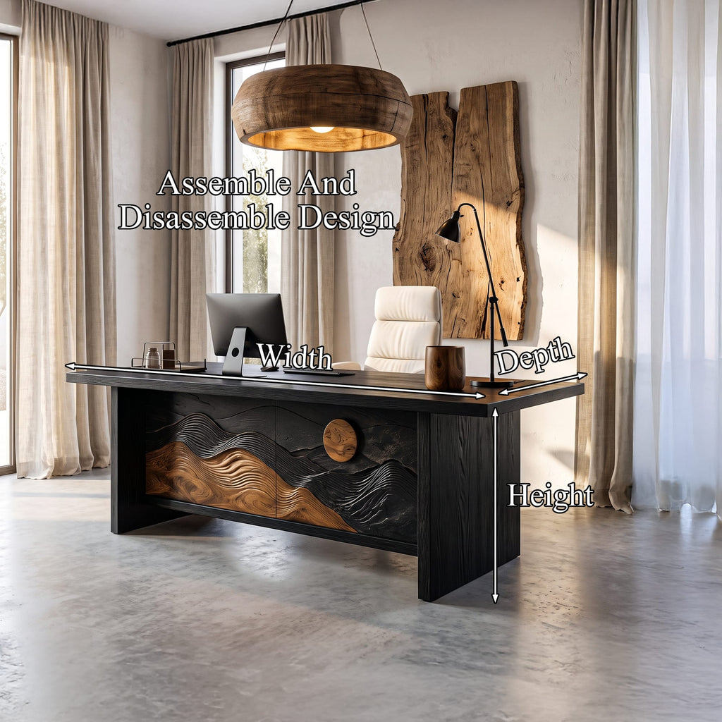 Sculptural Solid Workspace Desk