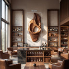 Contemporary Wall Art Panel, solid wood, built to order