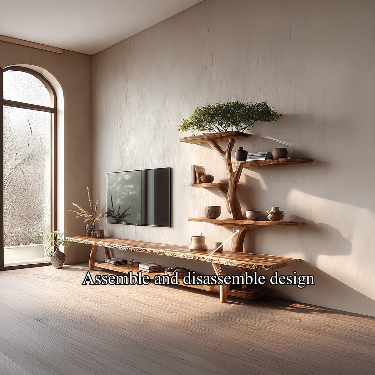 Solid Floating Entertainment TV Cabinet