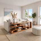 Contemporary Layered Console Table, solid wood, built to order