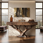 Branch Base Console Table Designer Residence, solid wood, built to order