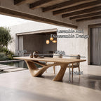 Minimalist Wing Pedestal Dining Table Dining Table, solid wood, built to order