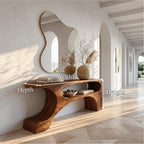 Contemporary Pedestal Console Table