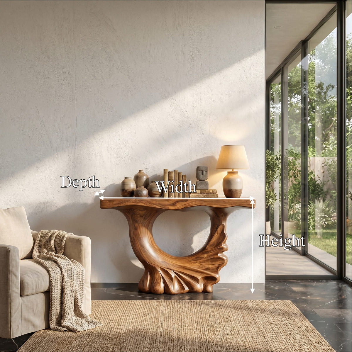 Sculptural Ring Console Table