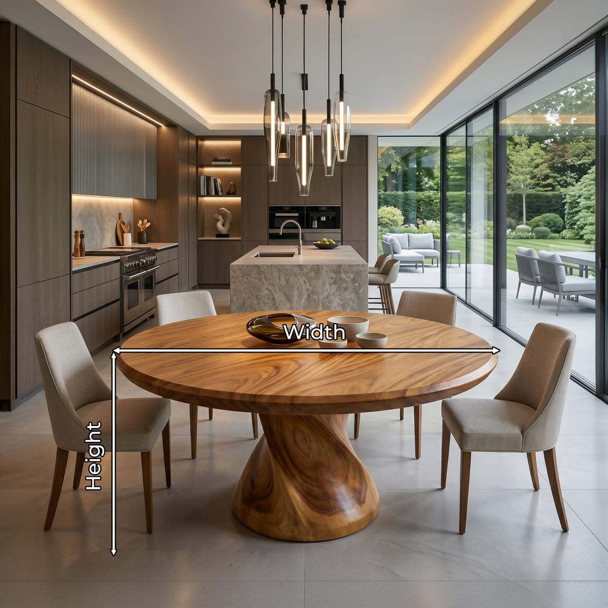 Mid Century Sculptural Dining Table