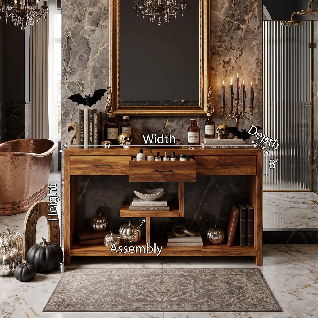 Skull Bathroom Console Table