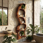 Contemporary Wall Shelf, solid wood, built to order