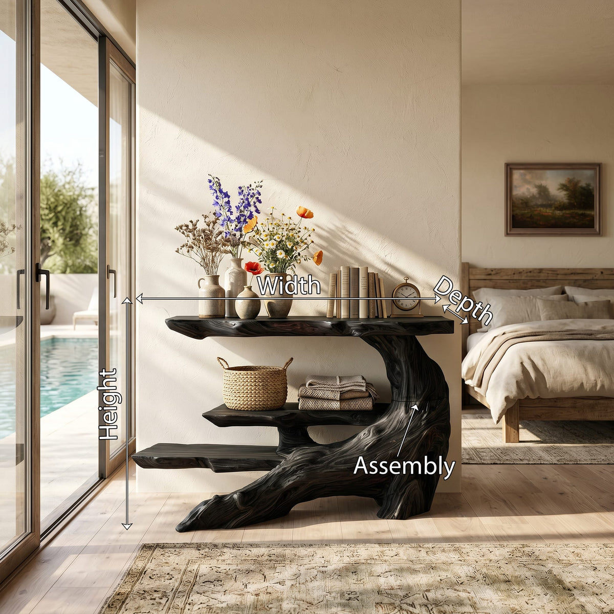 Black Coffee Console Table