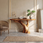 Live Edge Sculptural Hallway Console Table