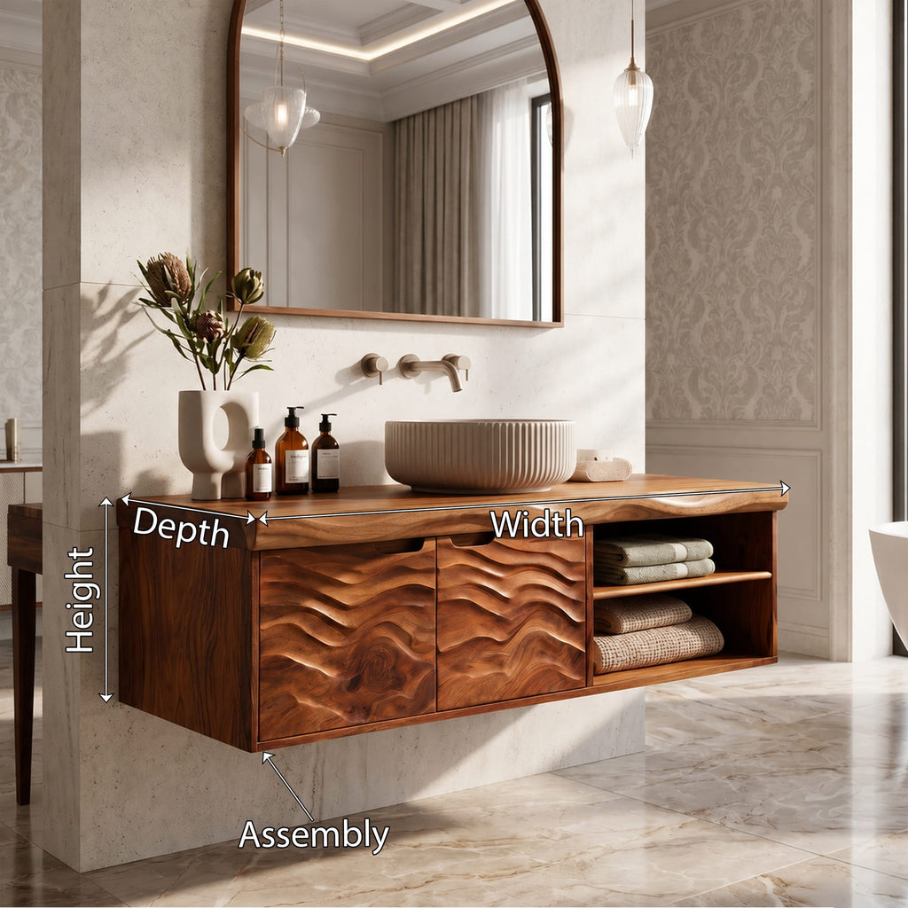 Contemporary Bath Cabinet Elegant Master Bathroom, solid wood, built to order