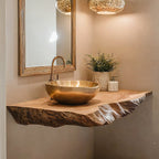 Live Edge Wood Bathroom Shelf, solid wood, built to order