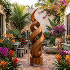 Abstract Sculpture, solid wood, built to order, view 8