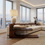 Minimalist Console Table with 3 Tiers, solid wood, built to order, view 8