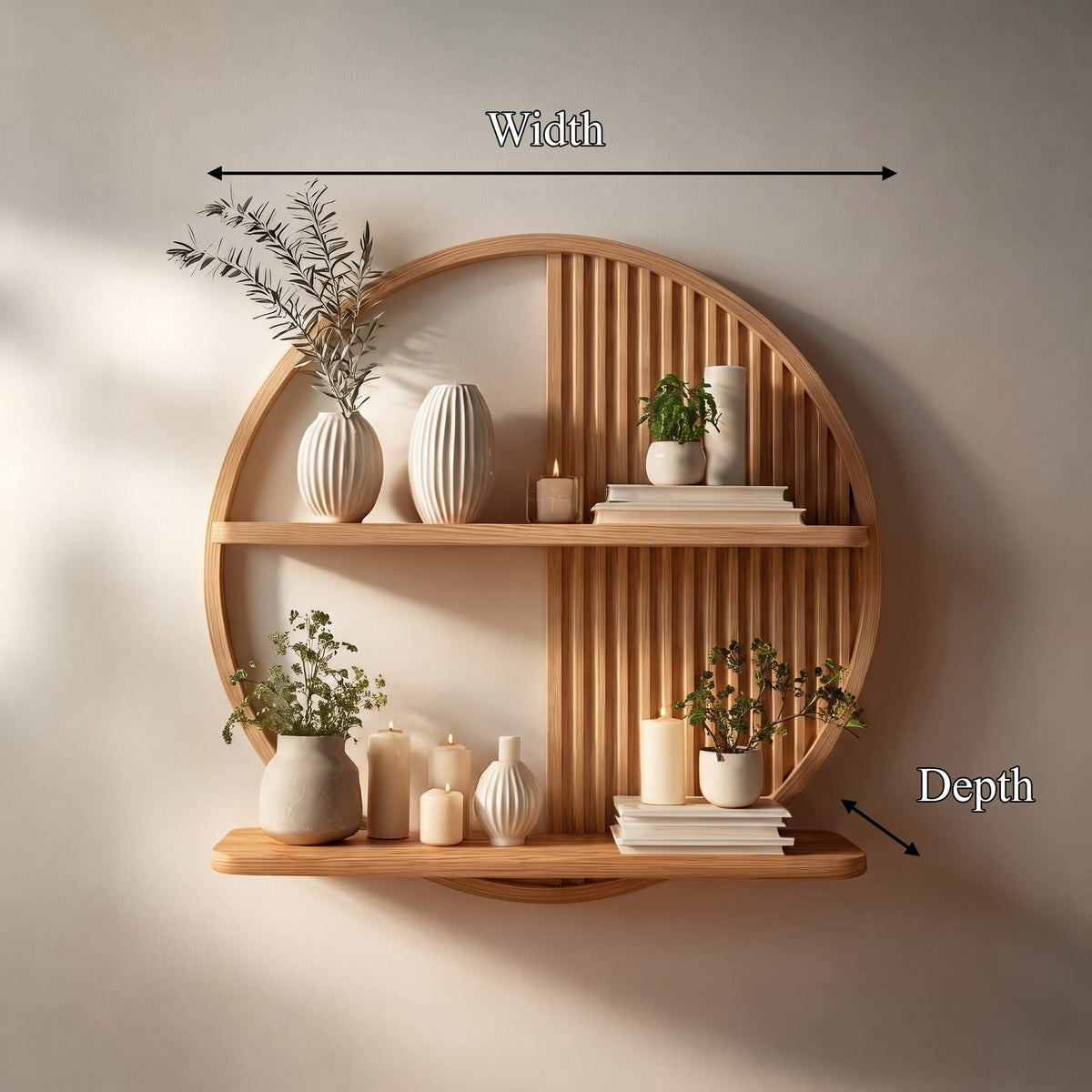 Circular Floating Wall Shelf