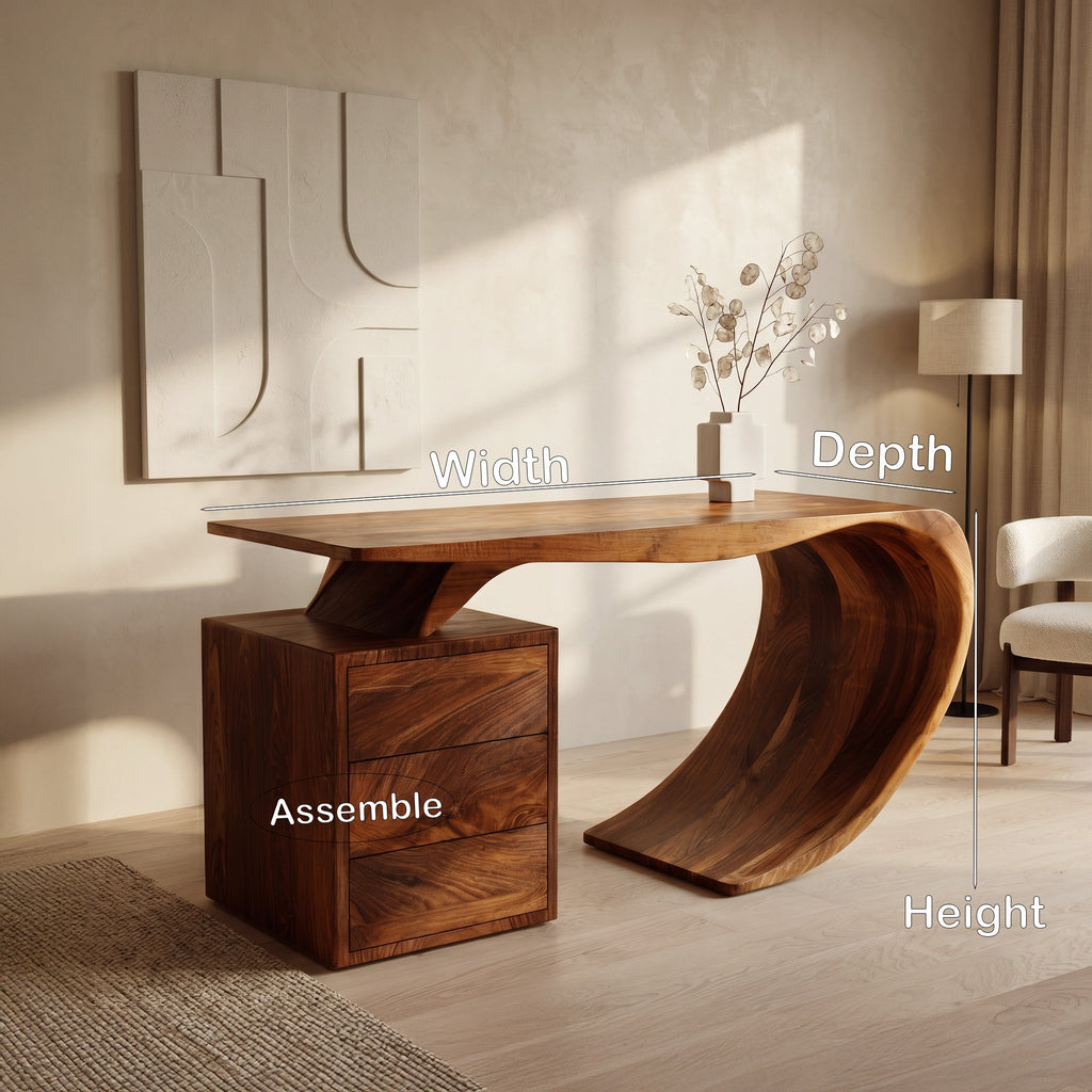 Modern Desk, solid wood, built to order