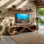 Organic Modern Media Cabinet, solid wood, built to order, view 8