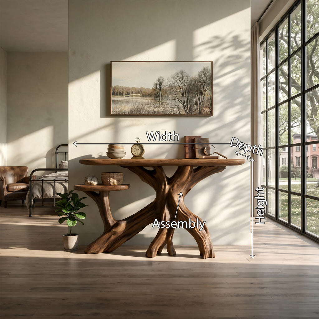 Japandi Minimal Solid Console Table
