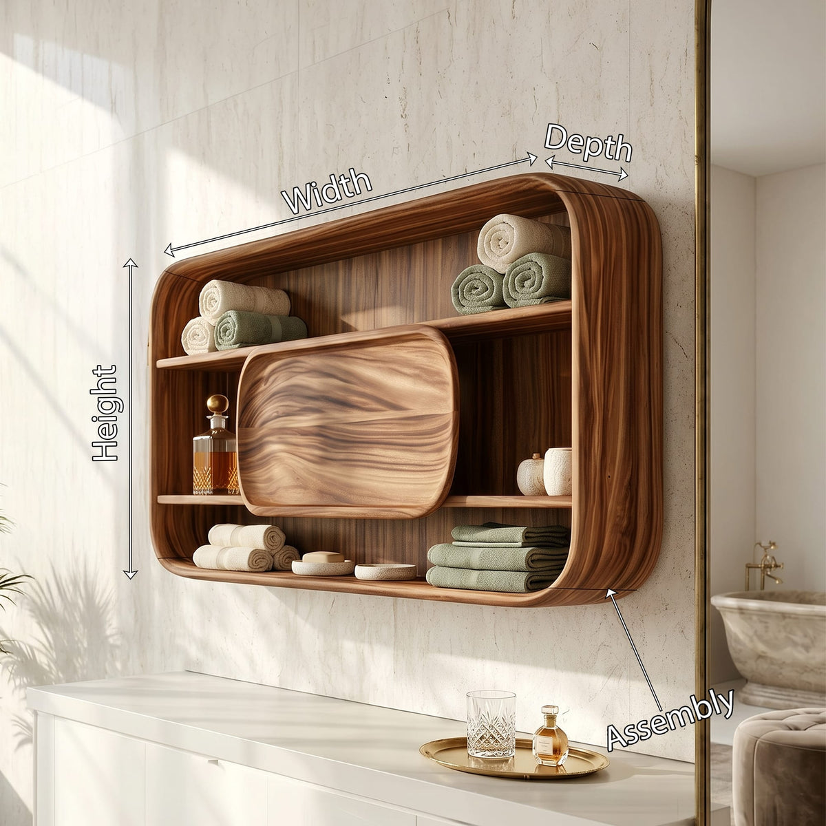 Round Contemporary Vanity