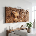 Organic Sculptural Wood Wall Art for Foyer, solid wood, built to order