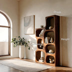 Organic Sculptural Wooden Bookshelf, solid wood, built to order, view 8